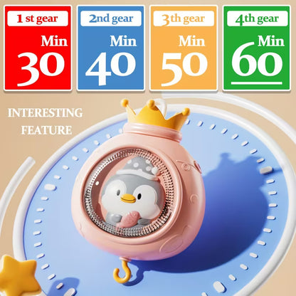 Interactive Penguin Mobile - Stimulating Baby Mobile with Soft Light & Music