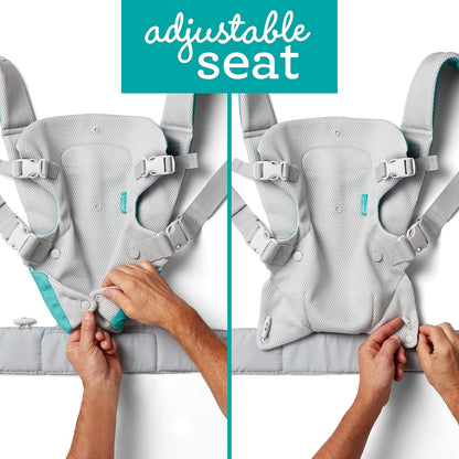 4-in-1 Convertible Baby Carrier - Ergonomic Infant to Toddler Carrier (7-45 lbs) Adjustable & Registry Essential,Light Gray