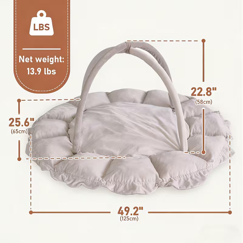 5-in-1 Cloud Plus Baby Play Gym | Ultra Plush Tummy Time Mat