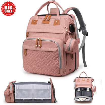 Diaper Bag Backpack with Changing Station, Large Capacity, Newborn Essentials Must Haves
