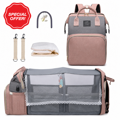 Diaper Bag Backpack with Built-in Changing Station - Best Baby Shower Gift