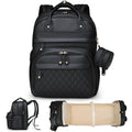 Leather Baby Diaper Bags with Changing Station,Extra large Capacity Baby Diaper Bag Backpack