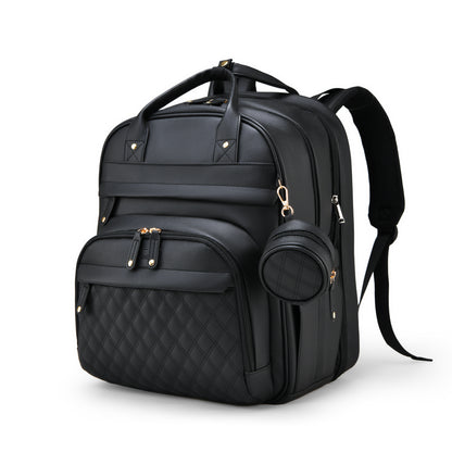 Leather Baby Diaper Bags with Changing Station,Extra large Capacity Baby Diaper Bag Backpack