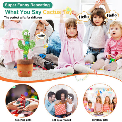 Baby Dancing Cactus Talking Cactus Toys; Wriggle Singing Cactus Repeats What You Say; Baby Boy Toys; Plush Electric Speaking Cactus