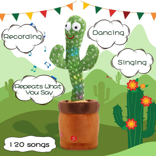 Baby Dancing Cactus Talking Cactus Toys; Wriggle Singing Cactus Repeats What You Say; Baby Boy Toys; Plush Electric Speaking Cactus
