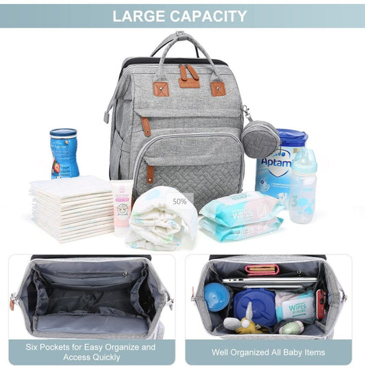 Diaper Bag Backpack with Changing Station, Large Capacity, Newborn Essentials Must Haves