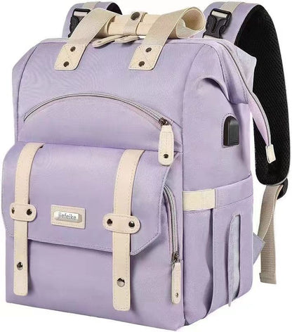Diaper Backpack,Travel Backpack Diaper Bag for Dad Mom Baby Boys,Insulated Pockets Portable Baby Nappy Bags with USB Charging Port,RFID Anti-Theft Water-Resistant Pocket Stroller Straps