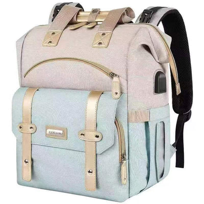 Diaper Backpack,Travel Backpack Diaper Bag for Dad Mom Baby Boys,Insulated Pockets Portable Baby Nappy Bags with USB Charging Port,RFID Anti-Theft Water-Resistant Pocket Stroller Straps