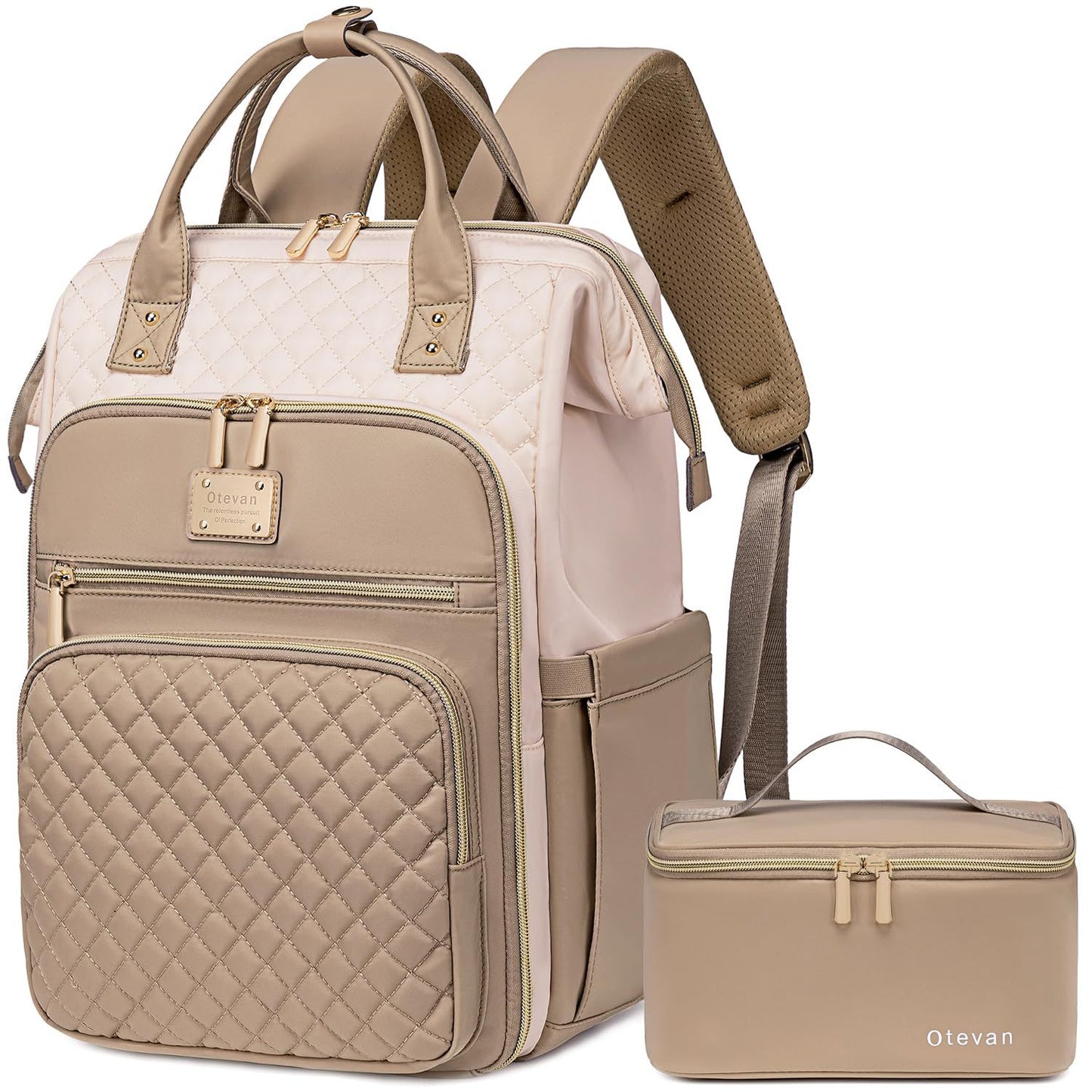 Diaper Bag Backpack with Insulated Lunch Pouch – Large Capacity Baby Bag with Changing Pad, Water-Resistant & Travel Ready