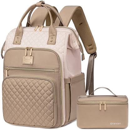Diaper Bag Backpack with Insulated Lunch Pouch – Large Capacity Baby Bag with Changing Pad, Water-Resistant & Travel Ready