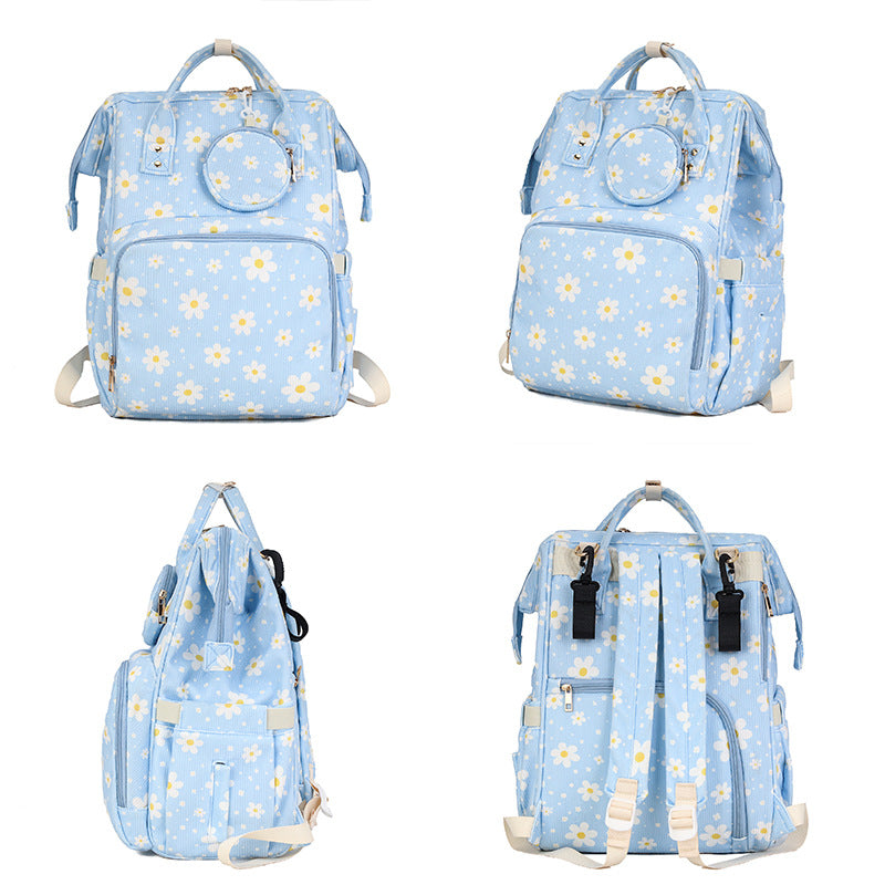 Convertible Diaper Bag Backpack for Moms, Large Capacity Waterproof Baby Travel Tote with 15 Pockets