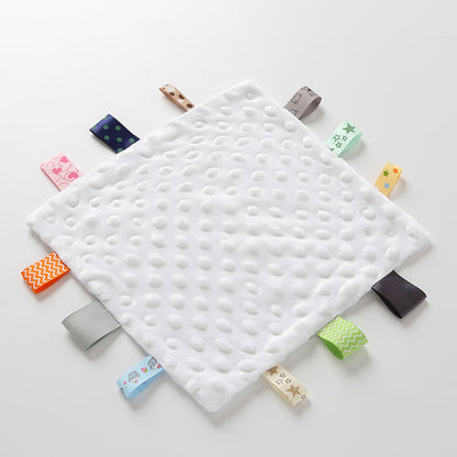 Chewable Baby Security Blanket - Soft 3D Bump Minky Lovey for Teething & Sleep, Lightweight Comfort Toy for Newborn