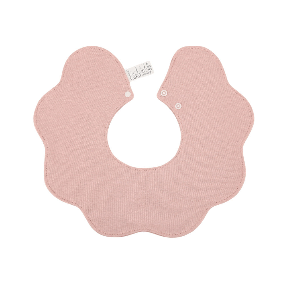 Pink Petal Style Drool Bibs - 100% Cotton Teething Bib with Snap Closure