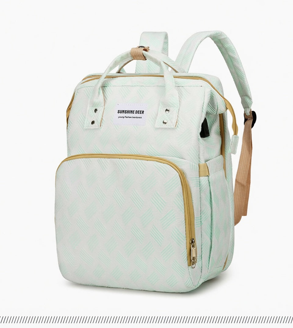 Lightweight Diaper Bag Backpack – Oxford Mommy Bag with Changing Station & Insulated Pockets