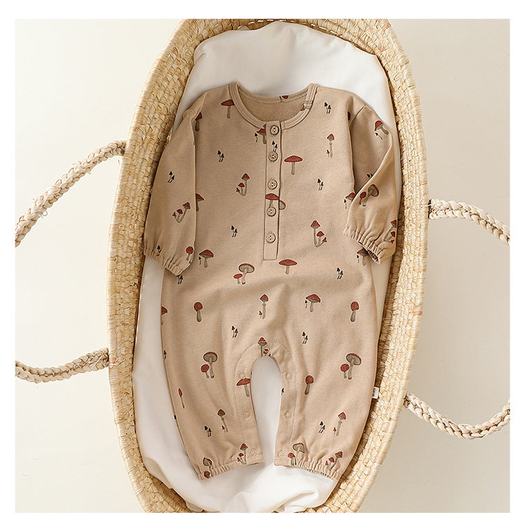 Baby Cotton Romper - Print Jumpsuit for Infant Daily Wear