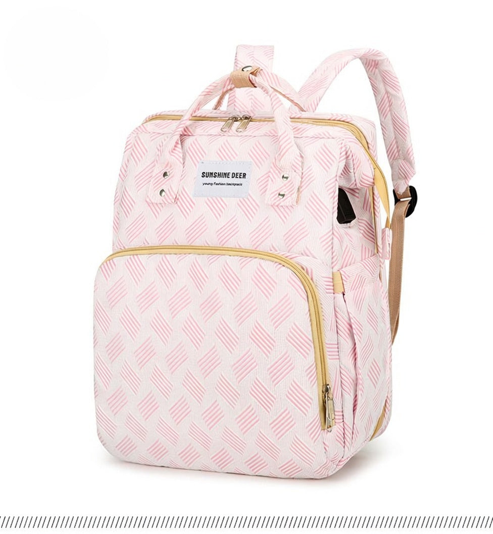 Lightweight Diaper Bag Backpack – Oxford Mommy Bag with Changing Station & Insulated Pockets