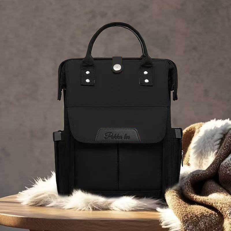 Multi-Functional Diaper Bag , Large Capacity Waterproof Mommy Tote with Insulated Pocket, Quick One-Hand Open Magnetic/Snap Closure