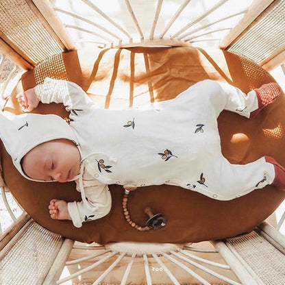 Baby Cotton Footed Romper - Long Sleeve Bodysuit with Built-in Feet