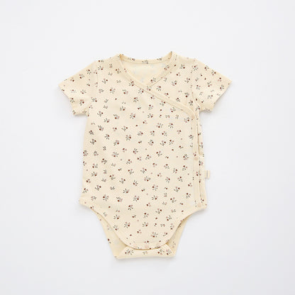 Cotton Baby Bodysuit - Short Sleeve Summer Romper for Infant Boys Girls