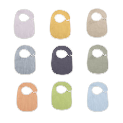 5-Pack Muslin U-Shape Drool Bibs | 100% Cotton, Soft & Absorbent Baby Bandanas
