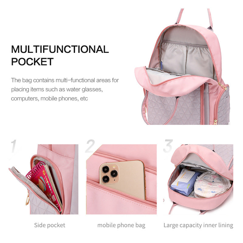 Large Capacity Waterproof Travel Backpack for Newborn, with Stroller Buckle