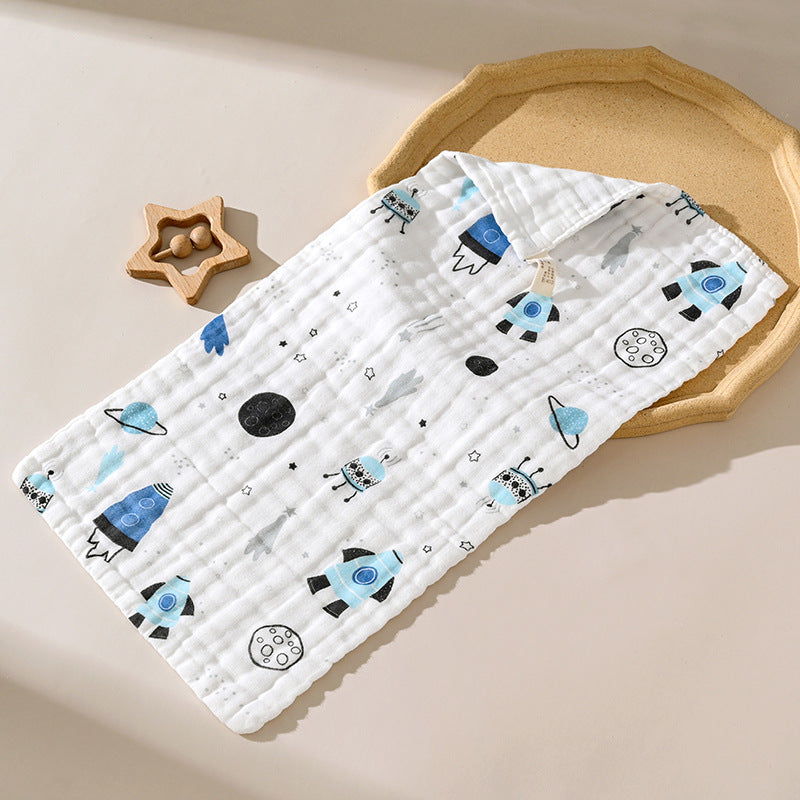 5 PCS Burping Cloth Cartoon Gauze Anti-Spit-Up Nursing Shoulder Pad