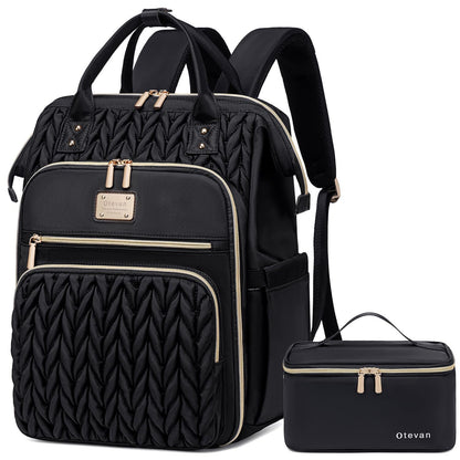 Diaper Bag Backpack with Insulated Lunch Pouch – Large Capacity Baby Bag with Changing Pad, Water-Resistant & Travel Ready