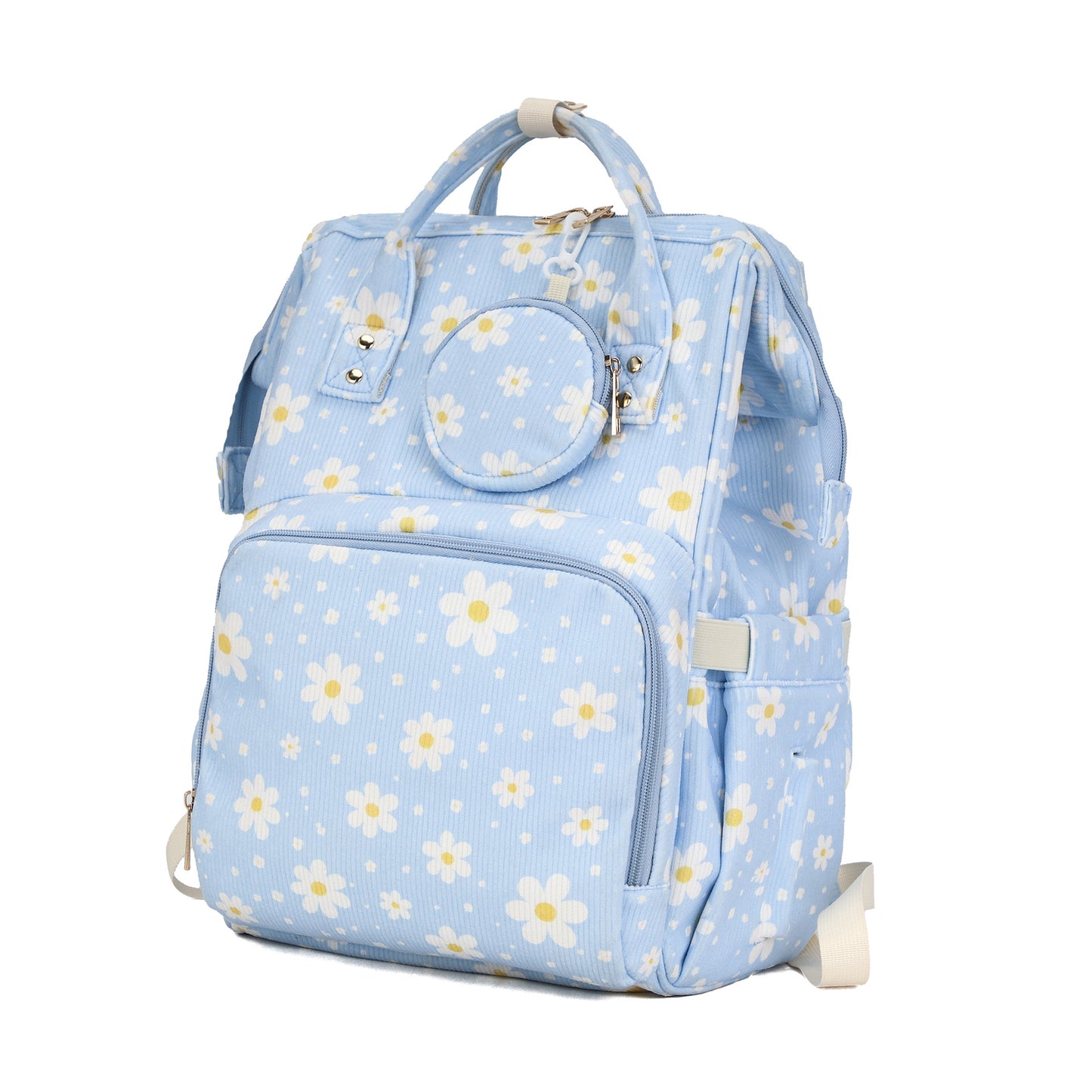 Convertible Diaper Bag Backpack for Moms, Large Capacity Waterproof Baby Travel Tote with 15 Pockets