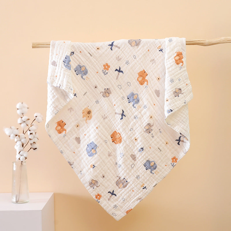 100% Cotton Newborn Bath Towel, Multifunctional Blanket