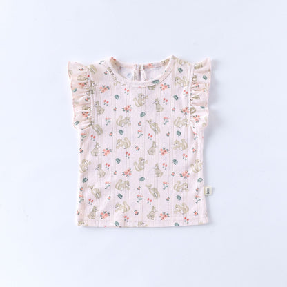 Baby Girl Ruffle Bodysuit & Pants Set - 2-Piece Summer Outfit for Infant Toddler