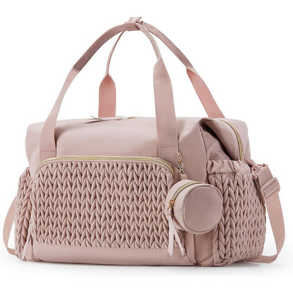 Extra Large Diaper Bag Tote - Detachable Pacifier Case, Insulated Pockets, Hospital & Travel Baby Bag