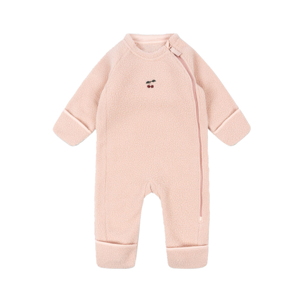 Baby Fleece Footed Romper - Soft Thermal Jumpsuit with Non-Slip Soles