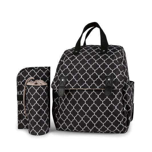 4-in-1 Convertible Diaper Bag Backpack – Multifunctional Baby Bag with Changing Pad & Insulated Bottle Holder, Stroller Straps, Travel Essential for Mom and Dad