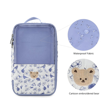 Wet Dry Bag for Diaper Bag – Waterproof Laundry Pouch for Baby Clothes, Portable Storage Organizer with Cute Bear Print