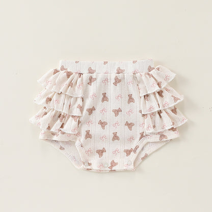 Baby Girl Ruffle Bodysuit & Pants Set - 2-Piece Summer Outfit for Infant Toddler