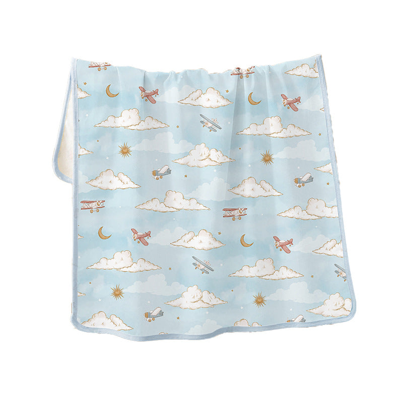 Washable Baby Changing Pad - Waterproof Quilted Cotton Nursery Mat for Crib, Bed & Tummy Time