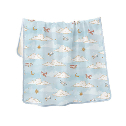 Washable Baby Changing Pad - Waterproof Quilted Cotton Nursery Mat for Crib, Bed & Tummy Time