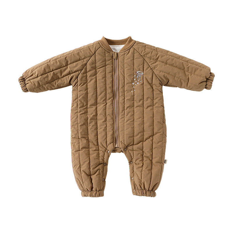 Baby Winter Cotton Padded Jumpsuit, Warm Animal Themed Romper for Baby