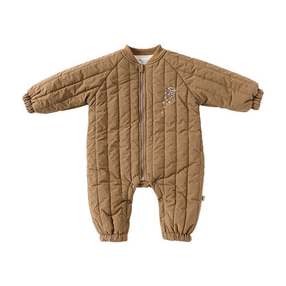 Baby Winter Cotton Padded Jumpsuit, Warm Animal Themed Romper for Baby