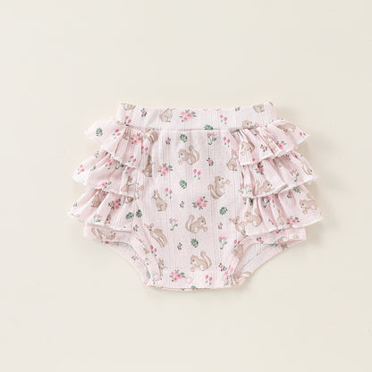 Baby Girl Ruffle Bodysuit & Pants Set - 2-Piece Summer Outfit for Infant Toddler