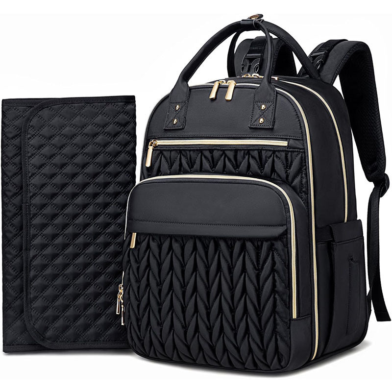 Multi-Functional Waterproof Diaper Bag Backpack with Changing Pad