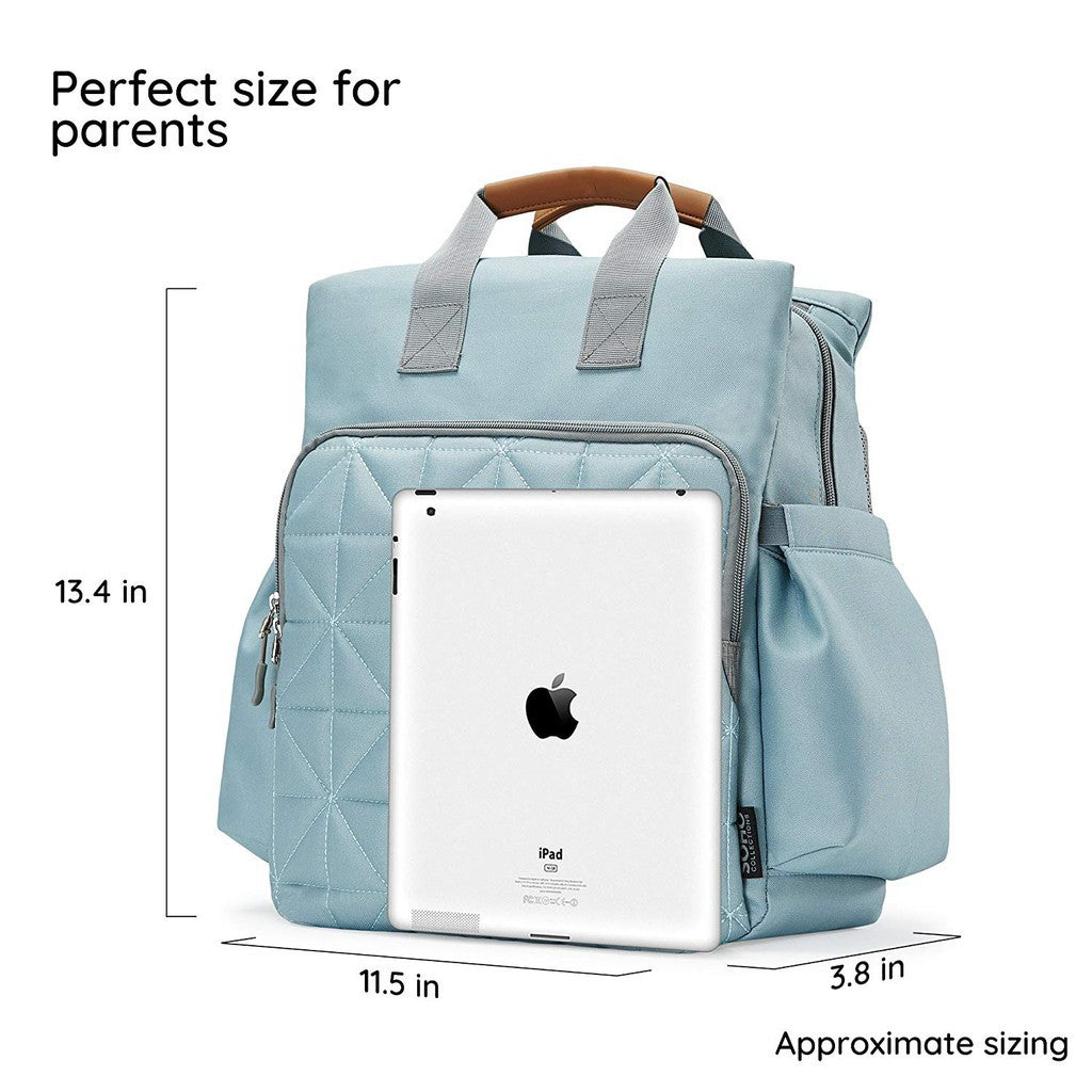 Multi-Function Diaper Bag Backpack – Large Capacity Waterproof Mom Bag with Insulated Bottle Pockets, Stylish Travel Baby Bag for Women