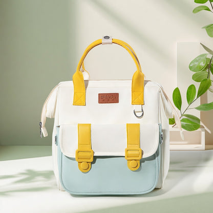 Convertible Nylon Diaper Backpack with Removable Pouch - Lightweight Large Capacity Waterproof Baby Bag for Mom and Toddler