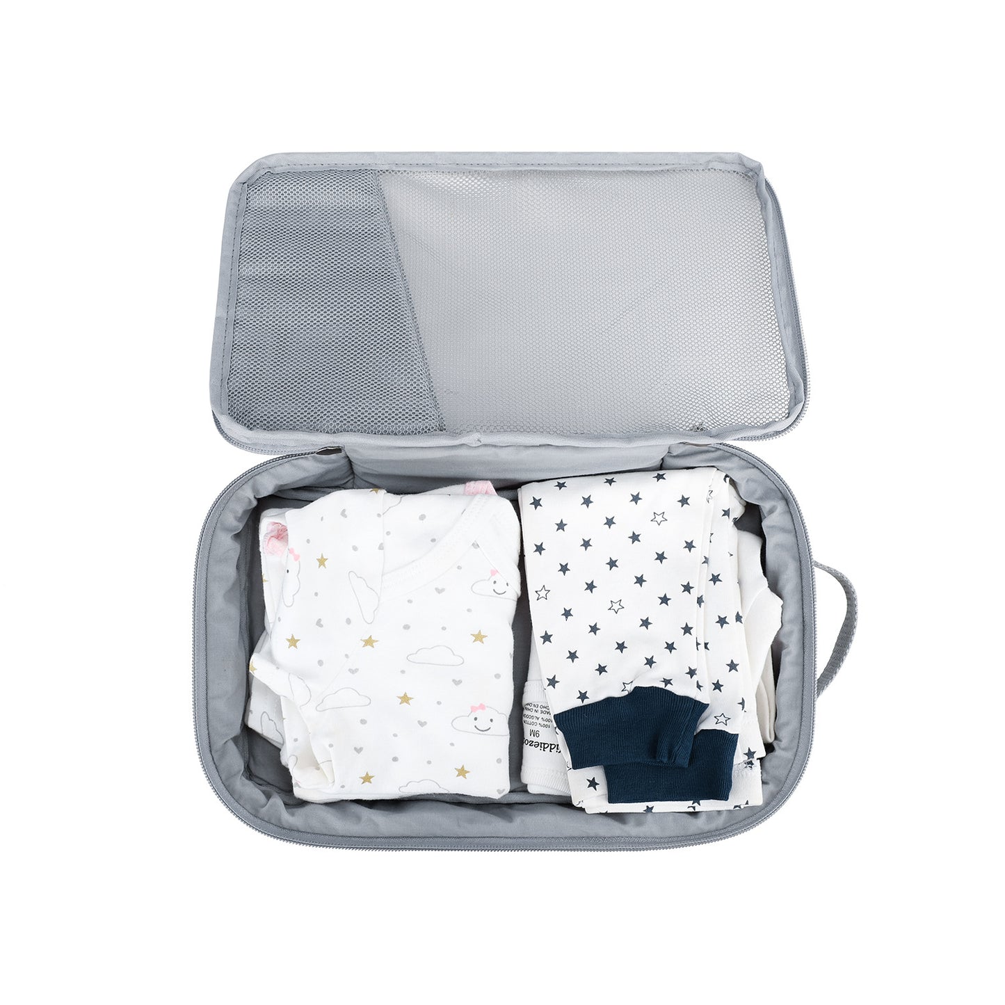 Portable Baby Essentials Organizer with Embroidered Bear, Travel Changing Pad Case for Newborn