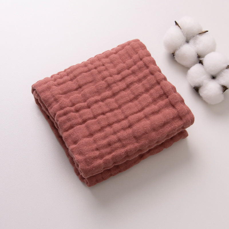 6-Layer Gauze Baby Towels 5-Pack - Muslin Burp Cloths & Washcloths, 12"x20"