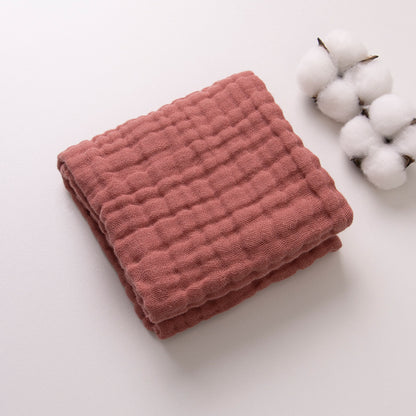6-Layer Gauze Baby Towels 5-Pack - Muslin Burp Cloths & Washcloths, 12"x20"