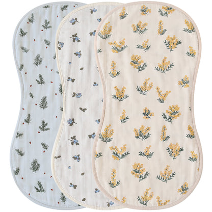 3PCS 6-Layer Gauze Drool Bibs Burp Cloths For Babies