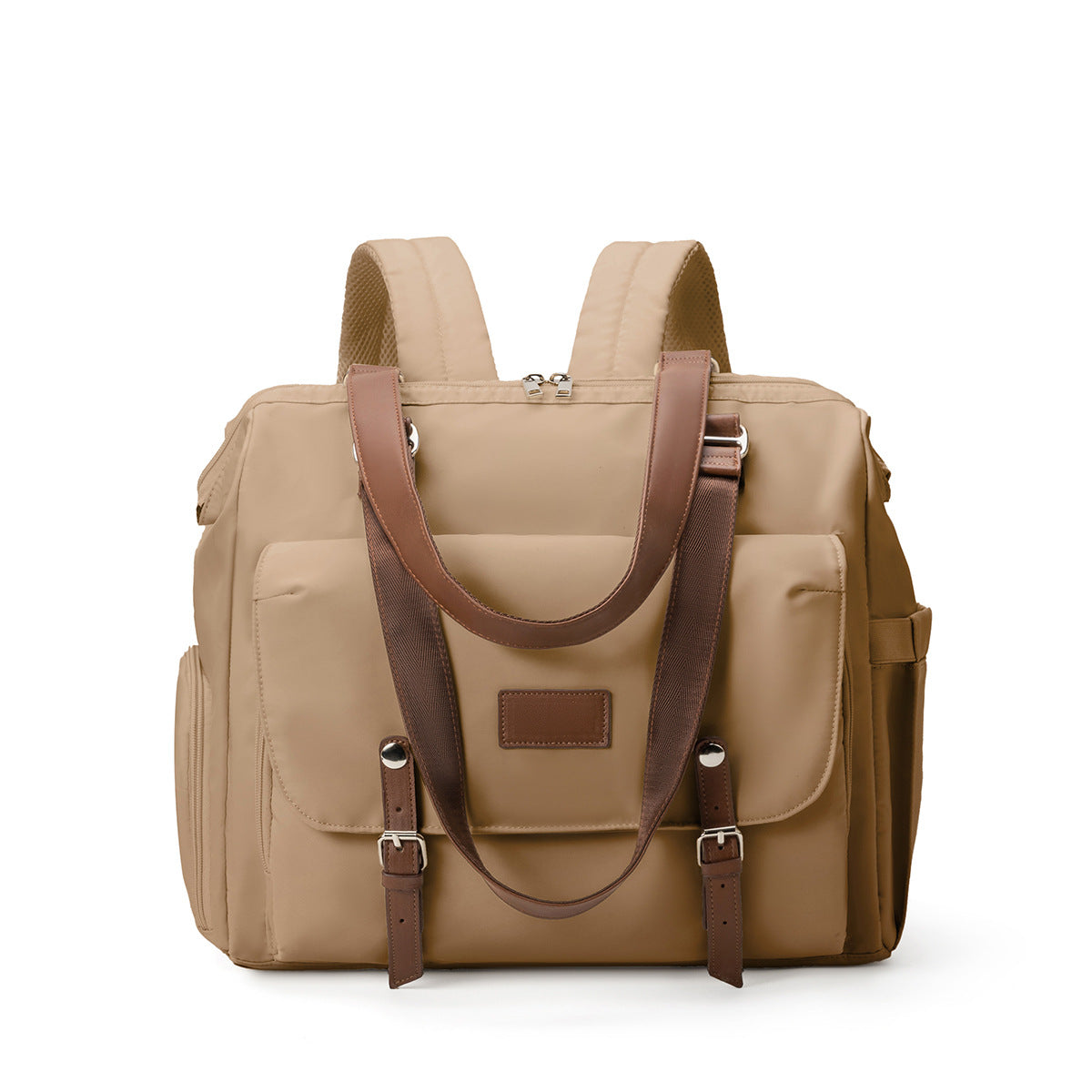 4-in-1 Convertible Diaper Backpack - 16" Multipurpose Travel Bag with Luggage Sleeve