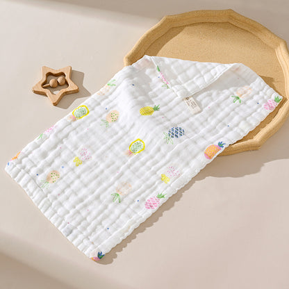 5 PCS Burping Cloth Cartoon Gauze Anti-Spit-Up Nursing Shoulder Pad