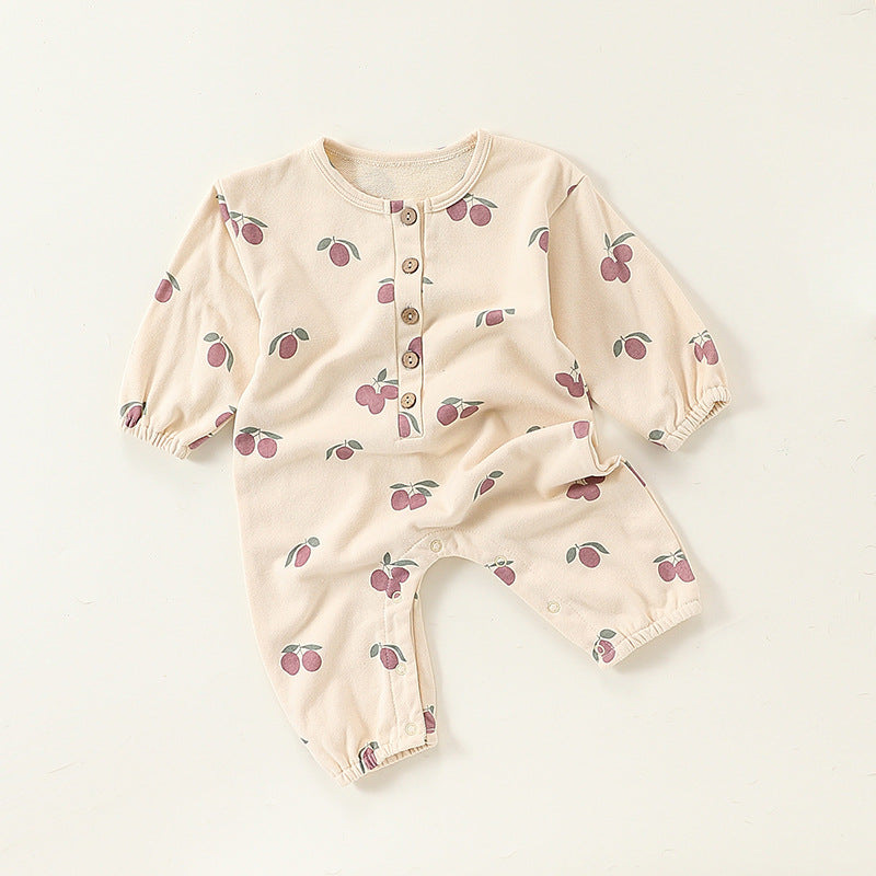 Baby Cotton Romper - Print Jumpsuit for Infant Daily Wear
